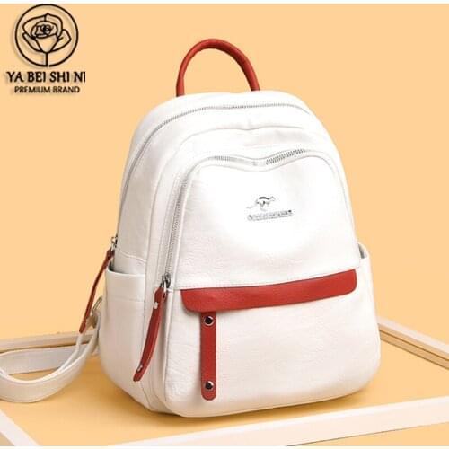 2021 Large-Capacity Retro Women Small Backpack School Bag For Teenager Girls Travel Backpacks Ladies Shoulder Bag Backpack