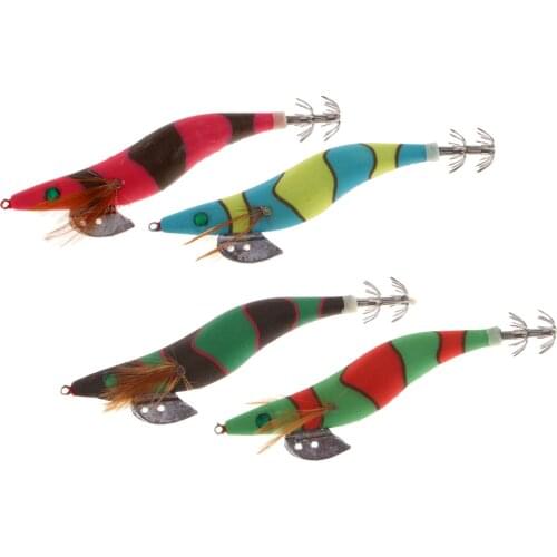 3.5# Squid Jigs Glow in Dark Luminous Fishing Lures Artificial Baits Shrimp Squid Jigs Hooks 13.5cm 21g