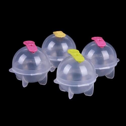 4pcs Round Ball Ice Cube Mold DIY Ice Cream Maker Plastic Ice Mould Whiskey Ice Tray for Bar Tool Kitchen Gadget Accessories