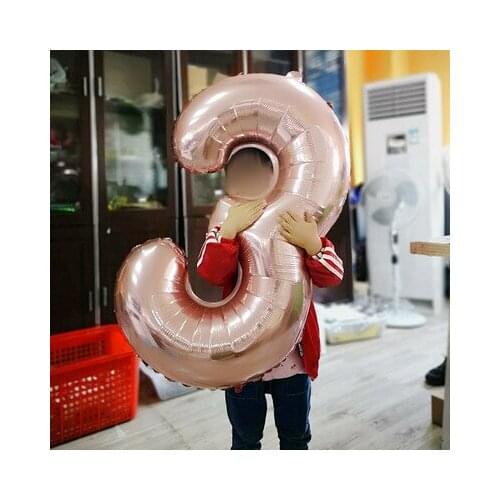 40-inch large rose gold aluminum foil balloon birthday party decorative balloons