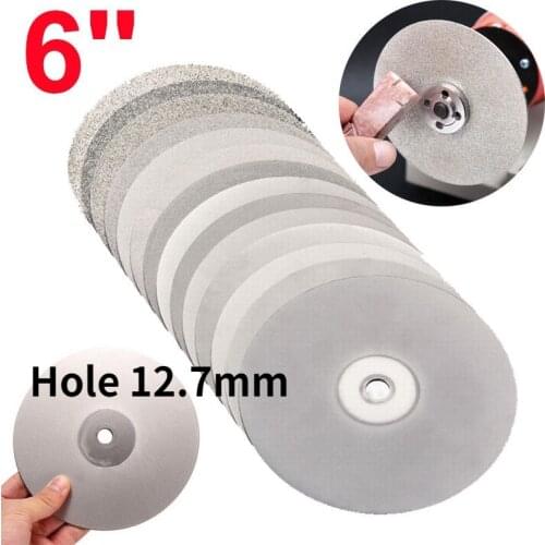 6" Diamond Polishing Discs Coated Flat Lap Wheel Jewelry Grind Grit 80 120 150 180 240 320 400 600 800 1000 1200 1500 2400 3000
