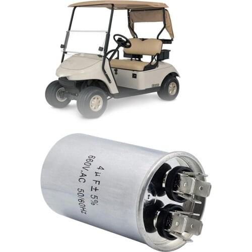 For EZGO Capacitor 20MFD/370VAC 28109-G01 for Club Car, Columbia Electric Golf Cart 36 Volt Powerwise or Lester Chargers