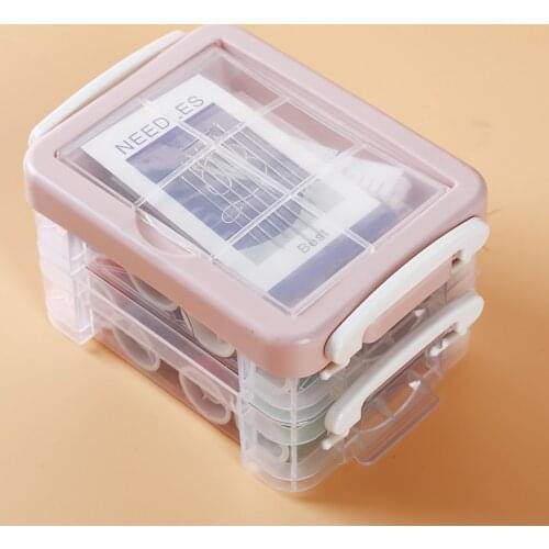 Mini Travel Sewing Kit Multi-function Sewing Box Hand Quilting Needle Scissor Set Embroidery Cross Craft Sewing Accessories