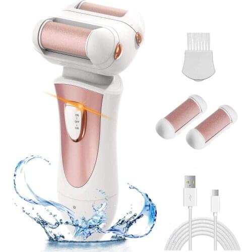 Rechargeable Electric Foot File Pedicure Dead Skin Callus Remover Feet Grinder Calluses Exfoliating Peeling Dual Grinding Head