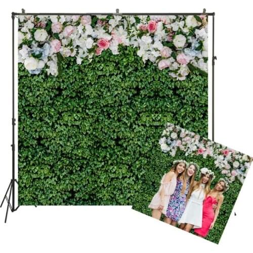 Green Leaves With Flowers Background Photography Backdrop Virginia Creeper Photo Studio Background Scene Setter Wall Decorations