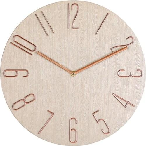 Hot Simple Wall Clock 12 Inch Living Room Home Wall Clock Clock Watch Fashion Bedroom Wall Clock