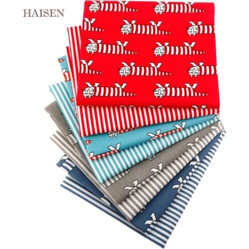 HAISEN,Cute Cat Cartoon Series Printed Twill Cloth Cotton Fabric DIY Quilting Sewing For Baby&Child Sheet Pillow Toys Material