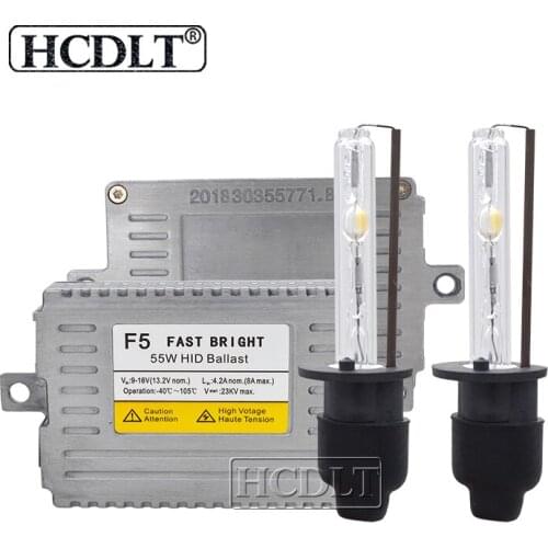 HCDLT Car Light Xenon 55W H7 HID Kit AC DLT F5 Ballast 6000K 4300K 5000K Cnlight HID Xenon Lamp H11 H1 H3 HB3 HB4 D2H Xenon Kit