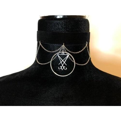Sigil of Lucifer Choker- Witchy - Goth - Gothic- Dark occult Jewelry