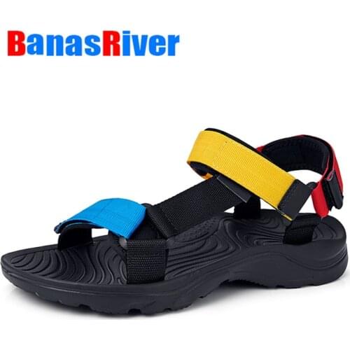 Outdoor lightweight EVA sole Men Sandals Vietnam Summer Breathable Walking Shoes Lightweight Gladiator Water Footwear Big Size