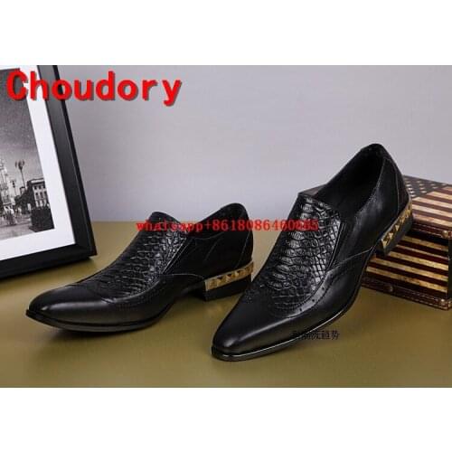 Choudory python skin Slip On Men Loafers 2017 Fashion Square Toe Dress Oxfords Outwear Breathable Casual Shoes Men Party Loafers