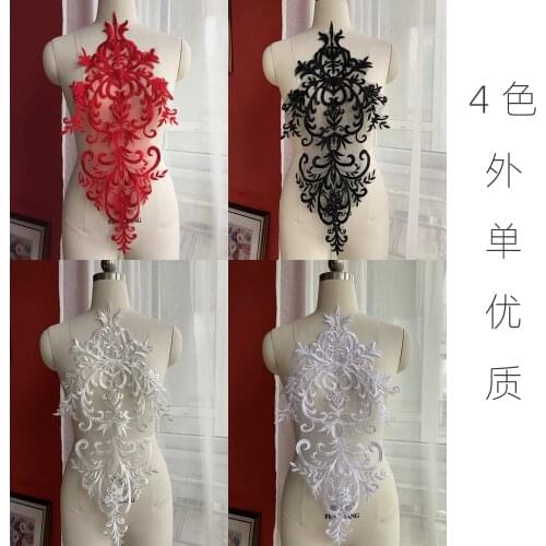 Fashion 1Pce Applique Medallions Piece Lace Embroidery Applique Lace DIY Wedding Dress Or Veil Lace