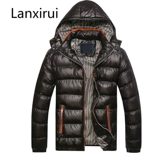 New Men Winter Jacket Fashion Hooded Thermal Down Cotton Parkas Male Casual Hoodies Brand Clothing Warm Coat 5xl ,Pa064