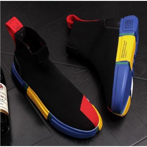 2020 summer mens high tops socks shoes hip hop trend mens shoes mesh mens Casual Shoes Mens Sneaker youth ankle boots