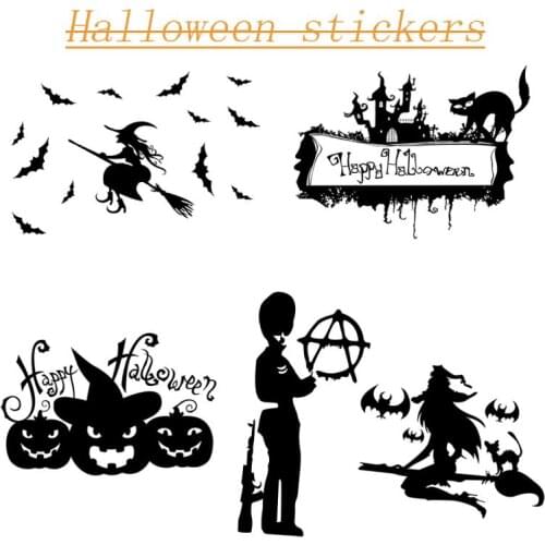 1pc Halloween Stickers Wall Door Grass Sticker Applique Reunion Party Multipurpose Decoration Supplies For Home Kitchen Bedroom