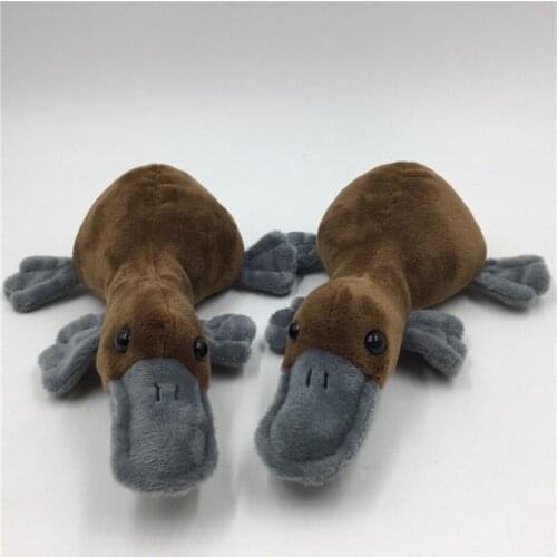 New Simulation duckmole Platypus Brown Plush Toy Animal Stuffed Dolls 20cm kids christmas Gift