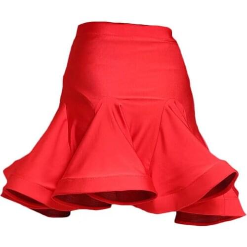 New Woman Latin Dance Skirt Fishbone Tango Costume Training Dress Performance Wears Sexy Rumba Samba Dance Skirt for Women Girl