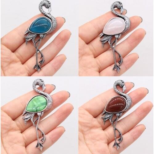 New Exquisite Flamingo Brooches Alloy Pin Women Bag Clothes Lapel Pin Adventure Badge Gift