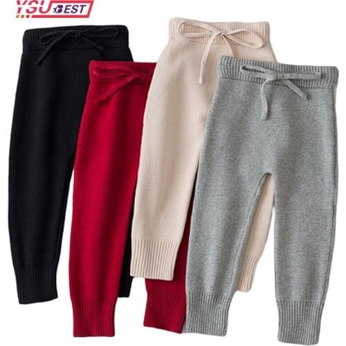 New Baby Girls Boys Leggings Cotton Solid Color Knit Pants Spring Autumn Kids Girl Pants Korean Long Trousers Childrens Pant