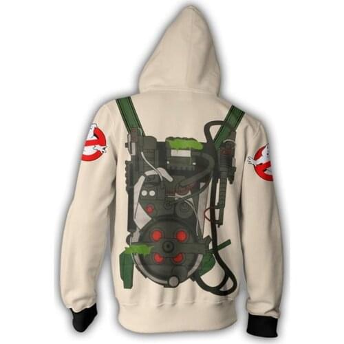 New Ghostbusters hoodie for 2021 3D zip-up hoodie fun hood