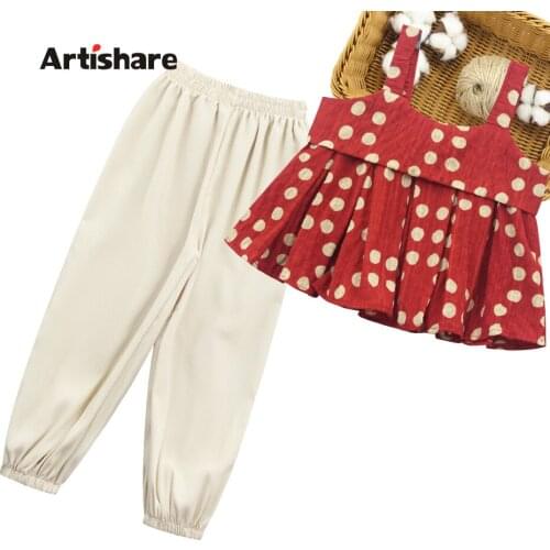 Teen Girls Clothing Dot Vest + Short Costume For Girls Summer Outfit For Girls Casual Style Kids Clothing 6 8 10 12 14