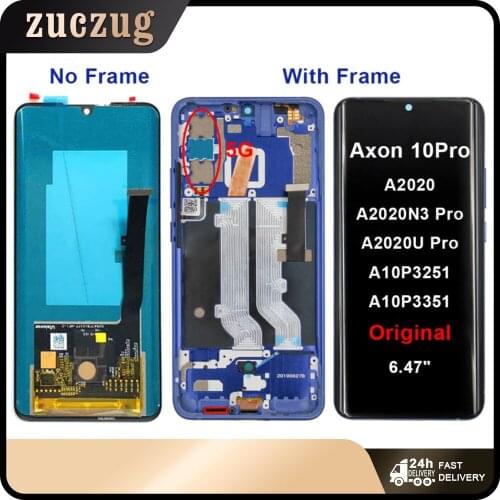 Original 6.47" For ZTE Axon 10 Pro 5G A2020 LCD Display Touch Screen Digitizer For ZTE Axon 10 Pro 4G A10P3251 A10P3351