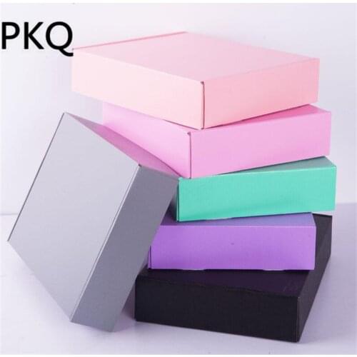 15*15*5cm 20pcs Large Kraft paper gift packaging box,cardboard wedding gift candy box pink/blue/green/gray craft paper gift box
