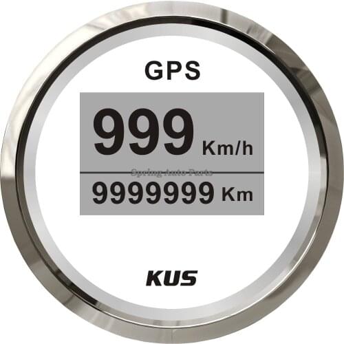 Warranted KUS 52mm Digital GPS speedometer velometer with mating antenna for yacht boat with backlight