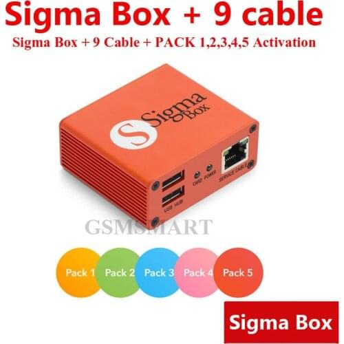 Sigma box with 9 cables with Pack 2 activation for t MTK-based Motorola, Alcatel, Huawei, ZTE