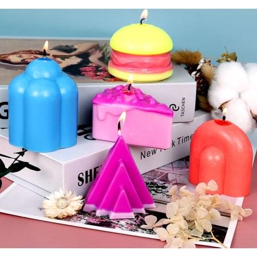 Multiple Styles Candle Silicone Mold Epoxy Handmade Soap Making Molds Cheese Flower Geometric Shape Cake Ice cube mould gifts