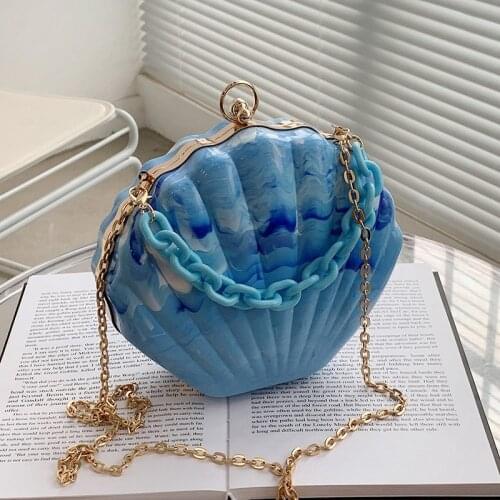 Shell Shape Party Clutch Bag Evening Bag 2022 New Elegant Crossbody Bag For Women Shoulder Chain Bag Chic Purses And Handbags