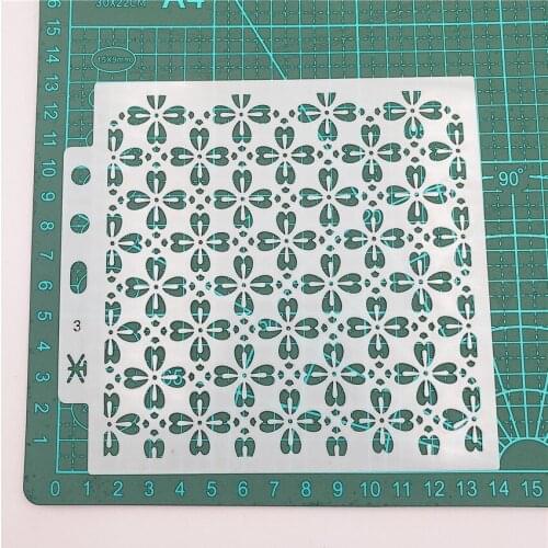 50PCS wholesale flowers scrapbook stencils spray plastic mold shield DIY cake hollow Embellishment printing lace ruler