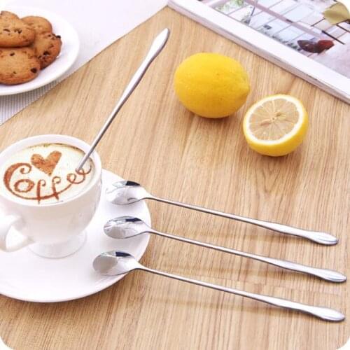Stainless Steel Gourd Ladle Lengthen Ice Ladle Milk Honey Mixing Spoon Ice Cream Coffee Spoon Kitchen Accessories 3 Pieces/Lot