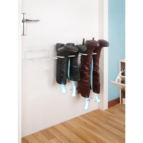 Women Boot Rack Iron Wall-Mount High Top Boot Shaper Stretcher Shoes Hanger shoe holder Organizer Knee High Shoes Support Stand