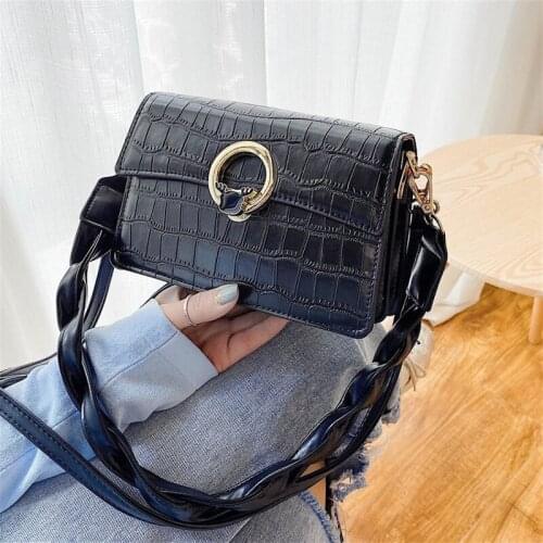 Stone pattern solid color PU leather messenger bag women 2020 autumn elegant one-shoulder handbag and wallet mini tote bag