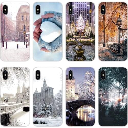 Winter New York Central For Samsung Galaxy A3 A5 A7 A9 A8 Star A6 Plus 2018 2015 2016 2017 Accessories Phone Shell Covers