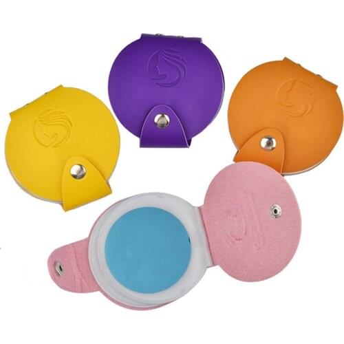 1Pc 24 Slots PU Leather Nail Stamper Card Holder Round Nail Mold Card Holders Nail Templates Molds Beauty Manicure Care Tools