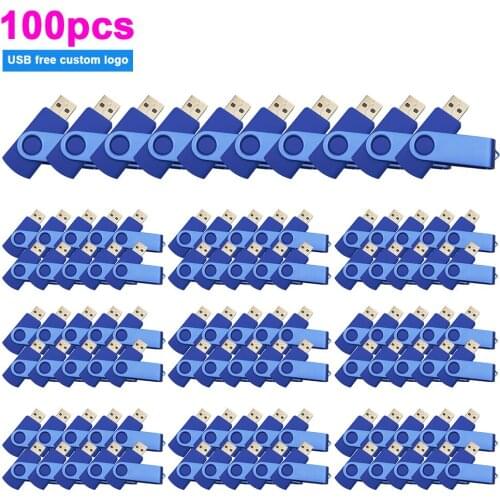 100pcs/lot USB 2.0 metal free custom logo Flash drive high speed 4GB 8GB 128GB 64GB 32GB 16GB For computer buisness and gift