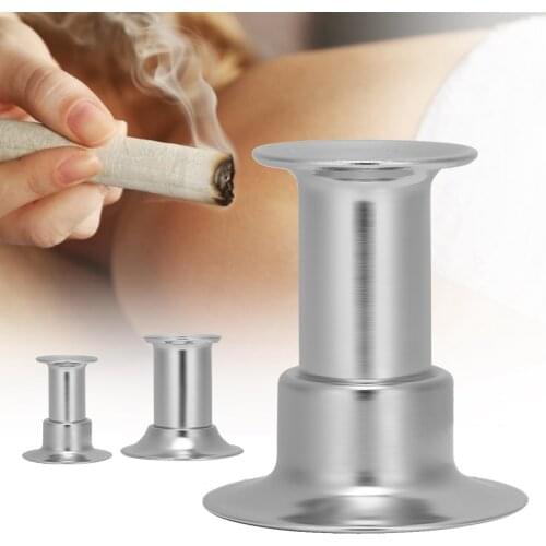 2 Type Stainless Steel Moxa Extinguisher Roller Roll Holder Stick Moxibustion Device Smokeless Acupuncture Artemis