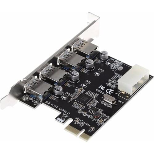 4 port USB 3.0 PCI-e Expansion Card PCI express PCIe USB 3.0 hub adapter 4-port USB3.0 controller USB 3 0 PCI e PCIe express 1x