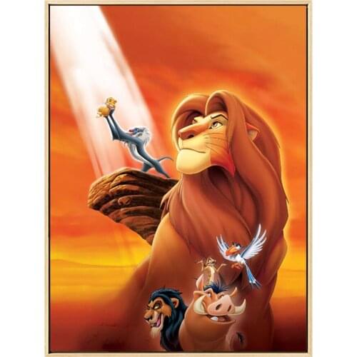 5D DIY Diamond Painting Disney The Lion King Movie The Lion King Image Full of Diamond Embroidery Handmade Interior Decorations