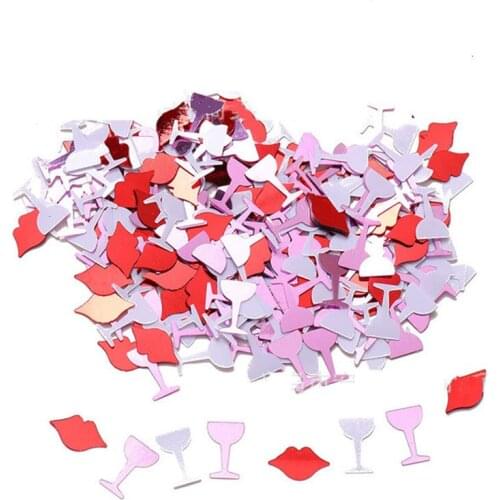 Hen party Bachelor Party Confetti Lip Glass Sequins Bridal Party Bride To Be Decorated Lip Polka Dot / Wine Glass Mixed qq006