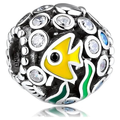 BEADS for Jewelry Making BraceletS Ocean Life cHarMs with Mixed Enamel 100% 925 OrigiNal Sterling Silver Jewerly Free Shipping