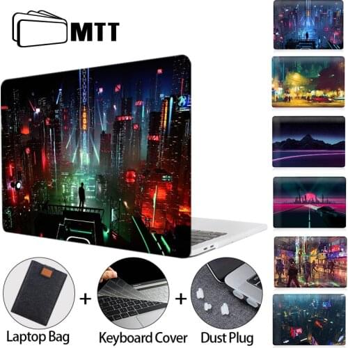MTT Laptop Case For Macbook Air Pro 11 12 13 15 16 inch Touch Bar Funda City Neon Laptop Sleeve A1466 A1706 A2159 A2179 A2289