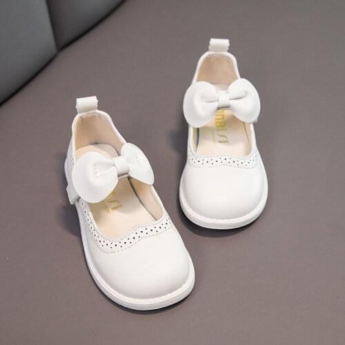 Spring Autumn Children Girls Bowknot Princess Leather Shoes Baby Shoes