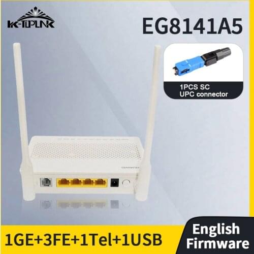 New EG8141A5 Gpon ONU Original 1GE+3FE+1Tel+1USB+Wifi 5dBi With English Firmware Bare Metal ,No Power adapter No Single Box