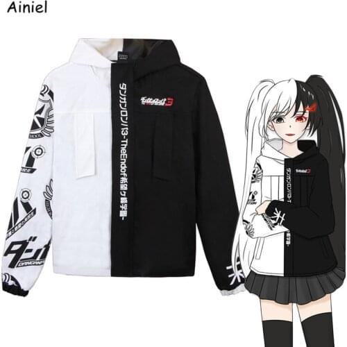 Anime Danganronpa Monokuma Cosplay Costumes Hoodies sweatshirt Autumn Harajuku Printed Pullover Jacket Coat For Woman Mans