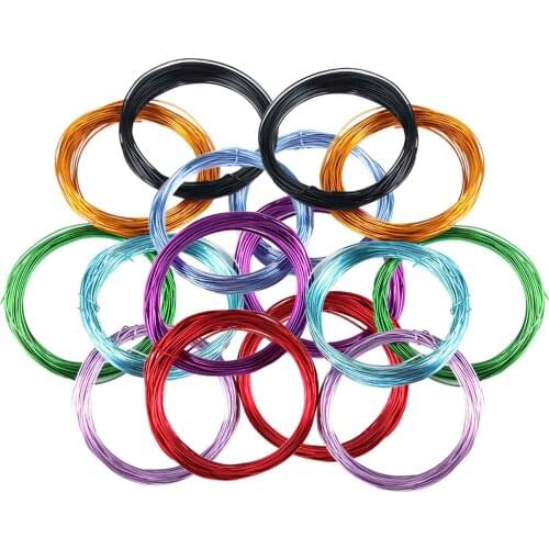 24Pcs 32.81Ft Aluminum Wire Round Bendable Metal Soft for Wreath Floral Making Beading Sculpting Earring Gem Jewelry Making