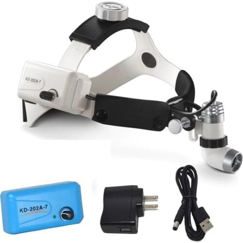 KD-202A-7 3W Medical Surgical Dental Headlight Lamp Spot Brightness Adjustable 6000K