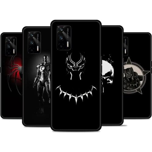 Marvel Dark For Realme 8 GT Neo Flash Edition Explorer Master Q3 Pro Narzo30 C21 C11 C20A C21Y Phone Case